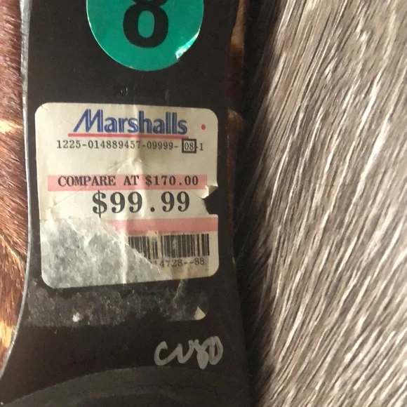 Vintage Ralph Lauren Giraffe Print Pony Hair Heeled Boots - Size 8 - Picture 5 of 12